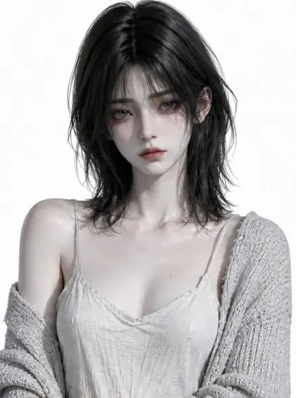 短发女性角色设定图